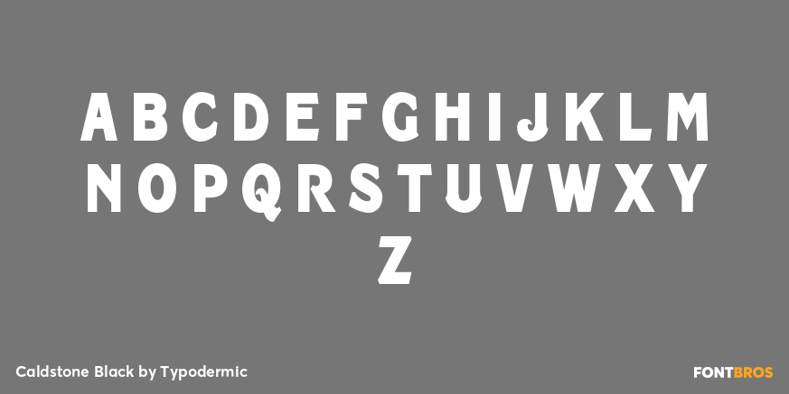 Caldstone Black Font Poster #2