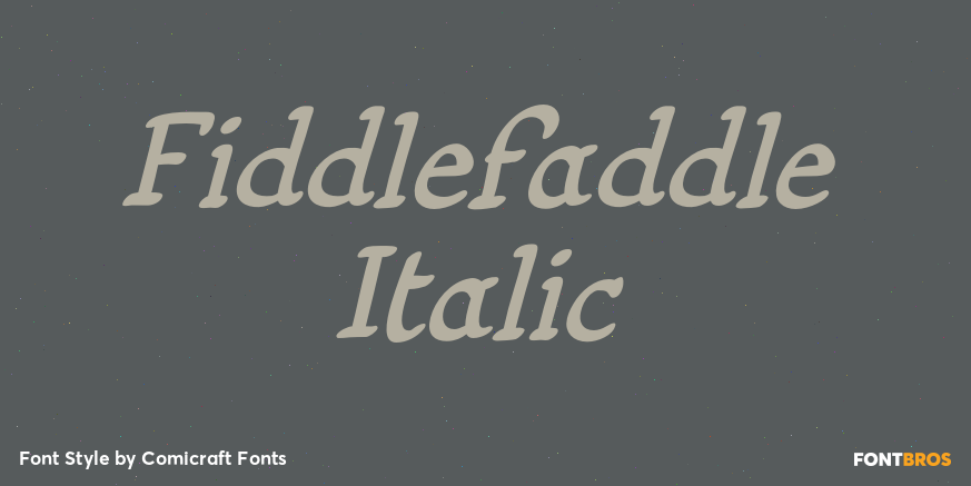 Fiddlefaddle Italic Poster