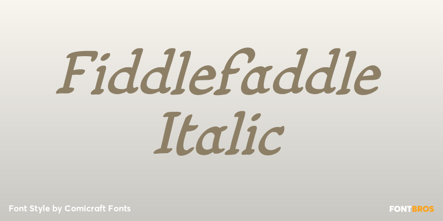 Fiddlefaddle Italic Poster