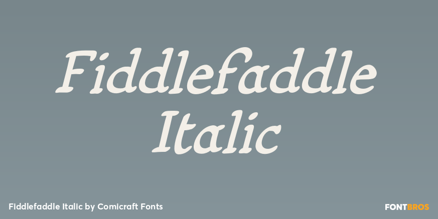 Fiddlefaddle Italic Poster