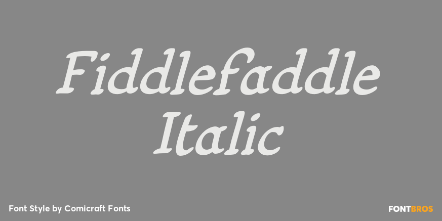 Fiddlefaddle Italic Poster