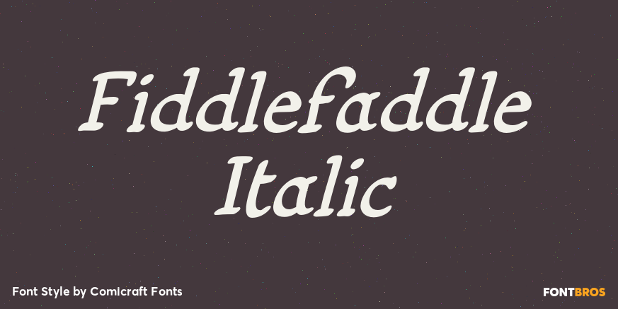 Fiddlefaddle Italic Poster