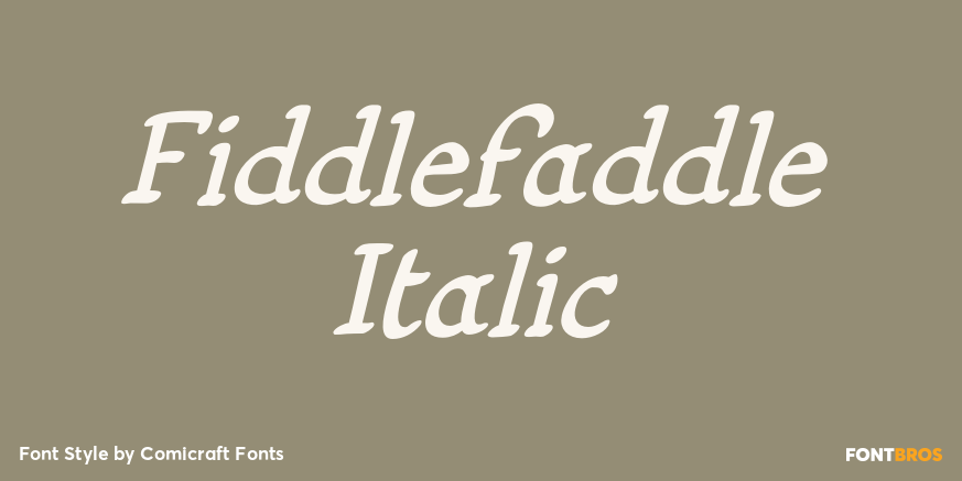 Fiddlefaddle Italic Poster