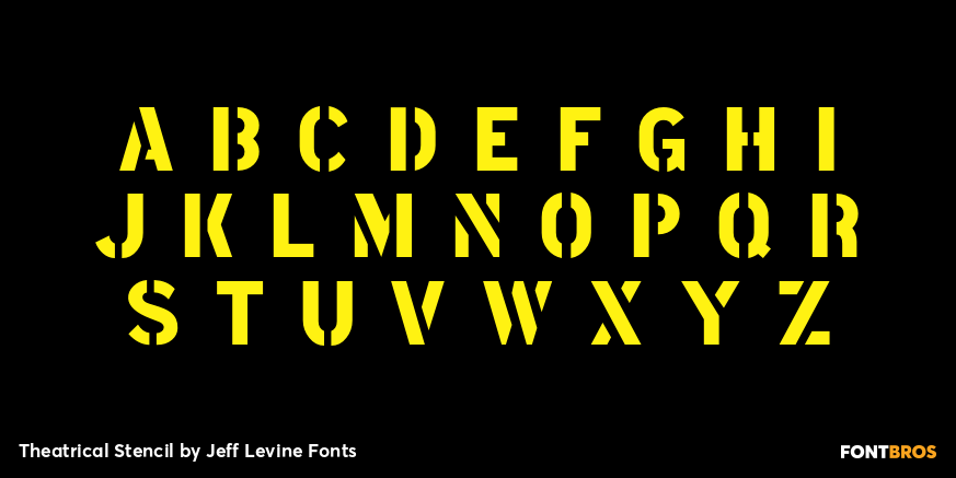 Theatrical Stencil Font Poster #2