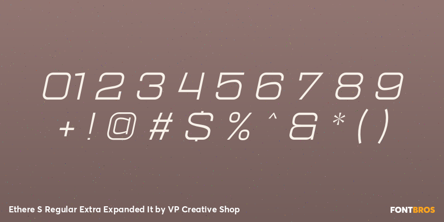 Ethere S Regular Extra Expanded It Font Poster #1