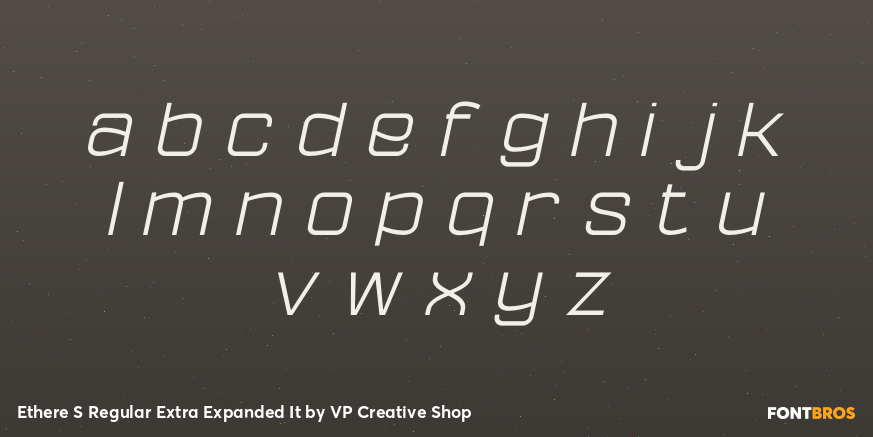 Ethere S Regular Extra Expanded It Font Poster #1