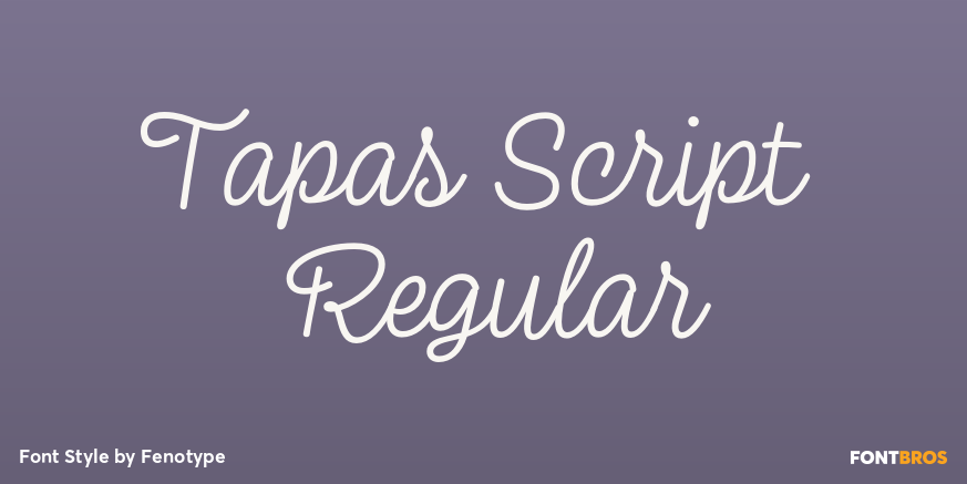 Tapas Script Regular Poster