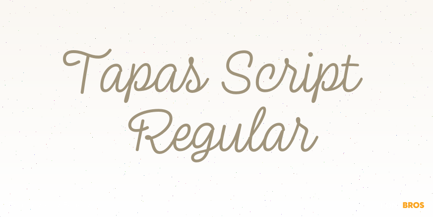 Tapas Script Regular Poster