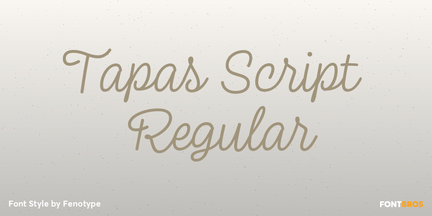 Tapas Script Regular Poster