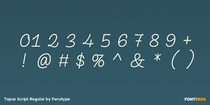 Tapas Script Regular Font Poster #1