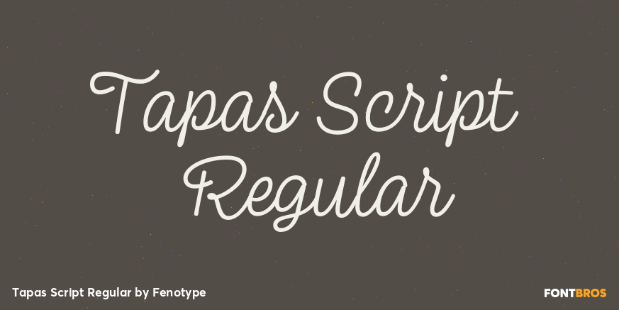 Tapas Script Regular Poster
