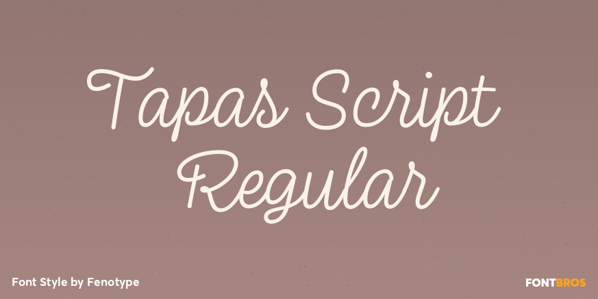 Tapas Script Regular Poster