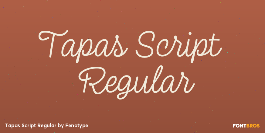 Tapas Script Regular Poster