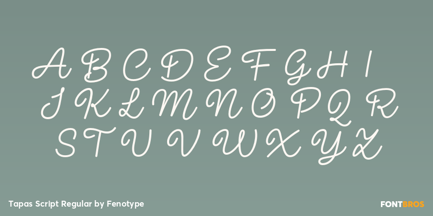 Tapas Script Regular Font Poster #2
