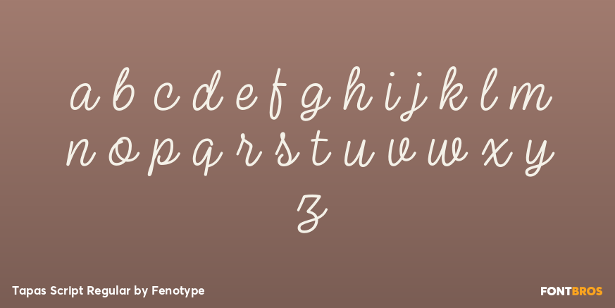 Tapas Script Regular Font Poster #3