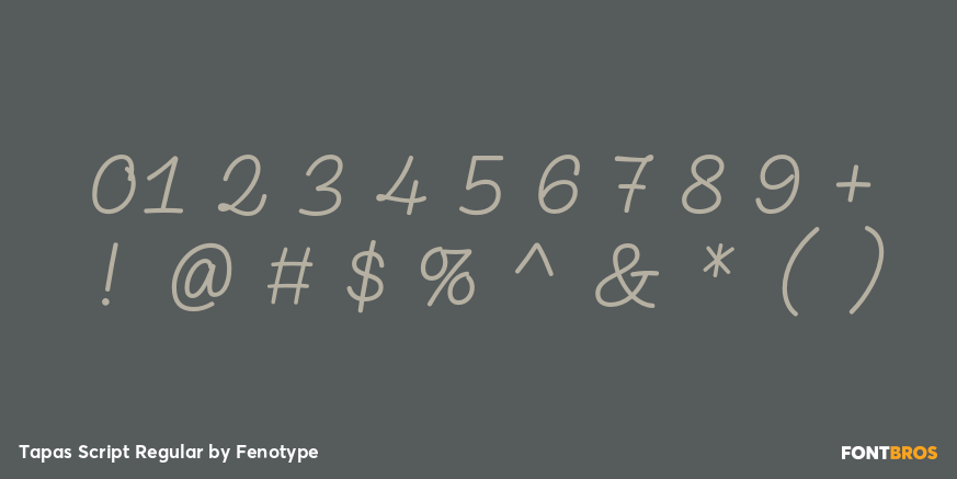 Tapas Script Regular Font Poster #4