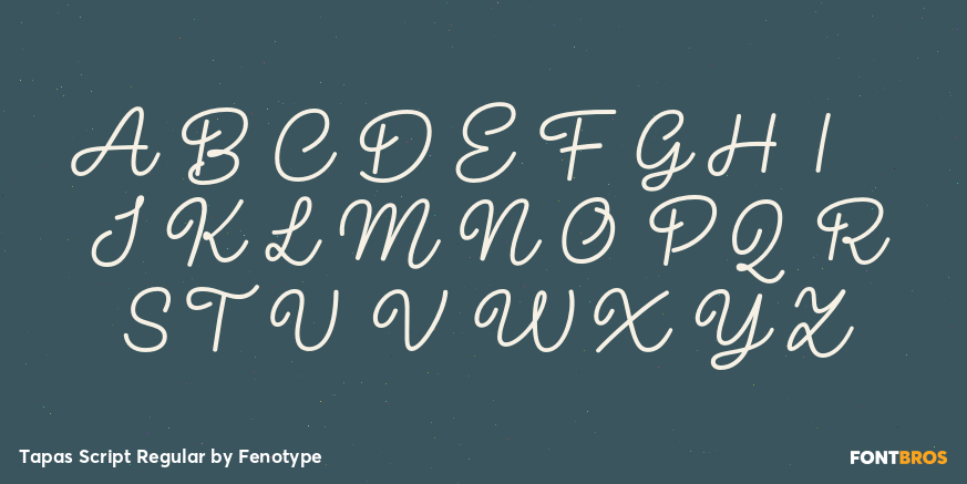 Tapas Script Regular Font Poster #1