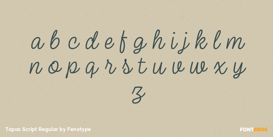 Tapas Script Regular Font Poster #1