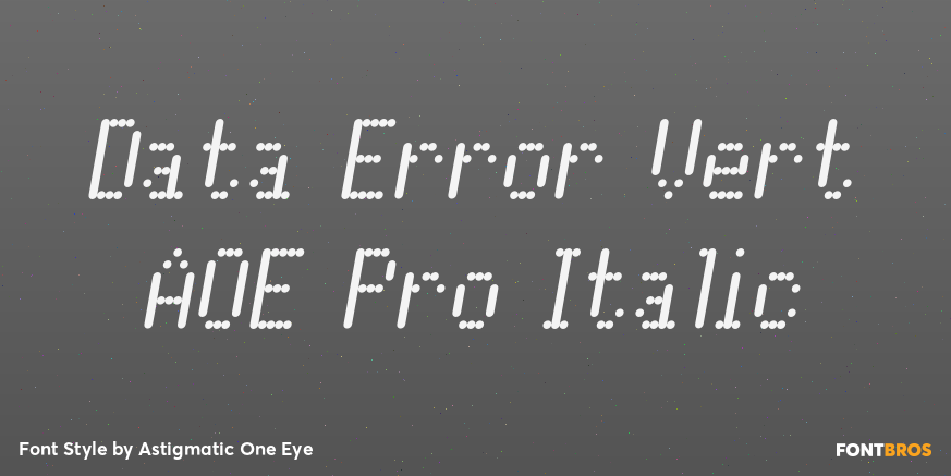 Data Error Vert AOE Pro Italic Poster