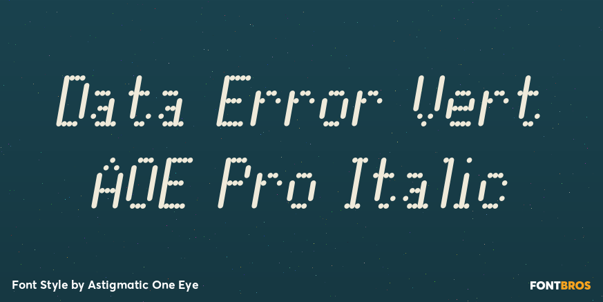 Data Error Vert AOE Pro Italic Poster