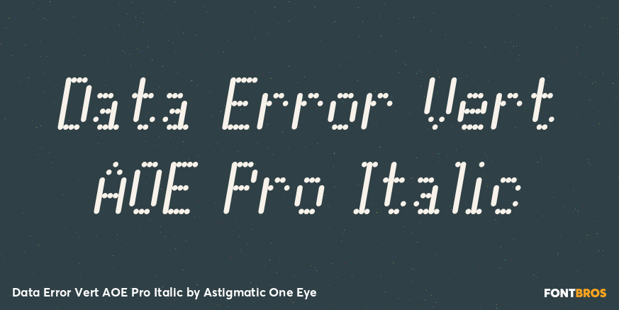 Data Error Vert AOE Pro Italic Poster