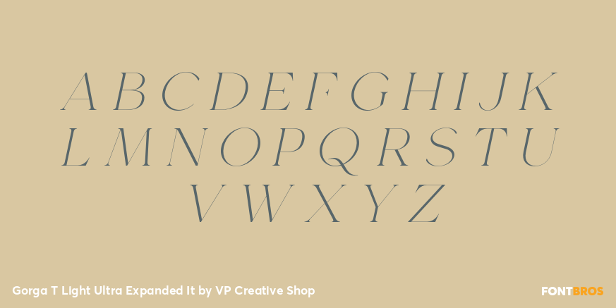 Gorga T Light Ultra Expanded It Font Poster #2