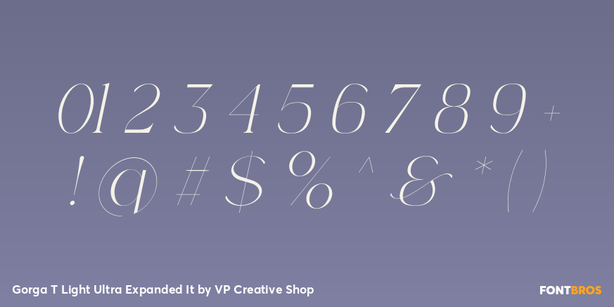 Gorga T Light Ultra Expanded It Font Poster #4