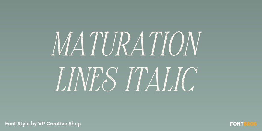 Maturation Lines Italic Poster