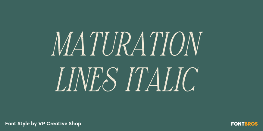 Maturation Lines Italic Poster