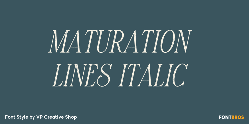 Maturation Lines Italic Poster