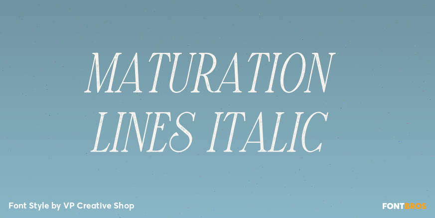 Maturation Lines Italic Poster