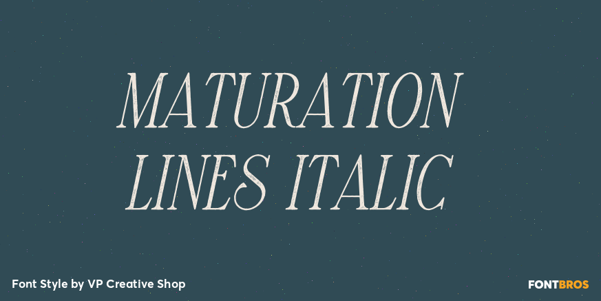 Maturation Lines Italic Poster