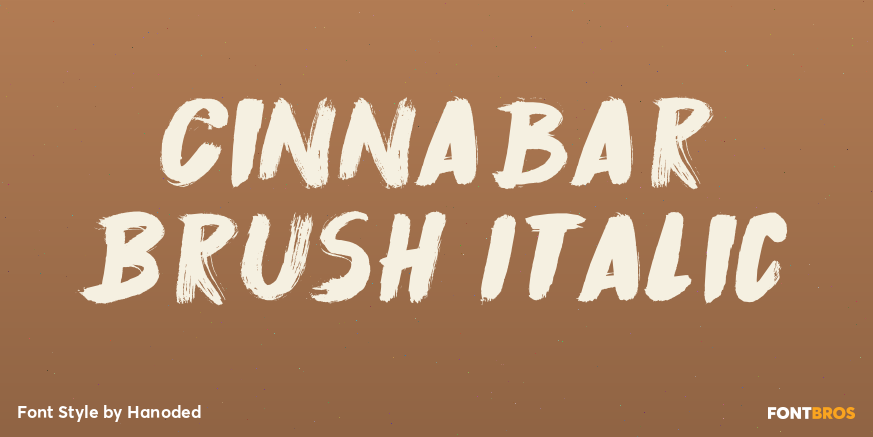 Cinnabar Brush Italic Poster