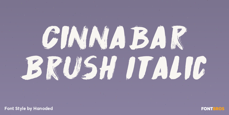 Cinnabar Brush Italic Poster