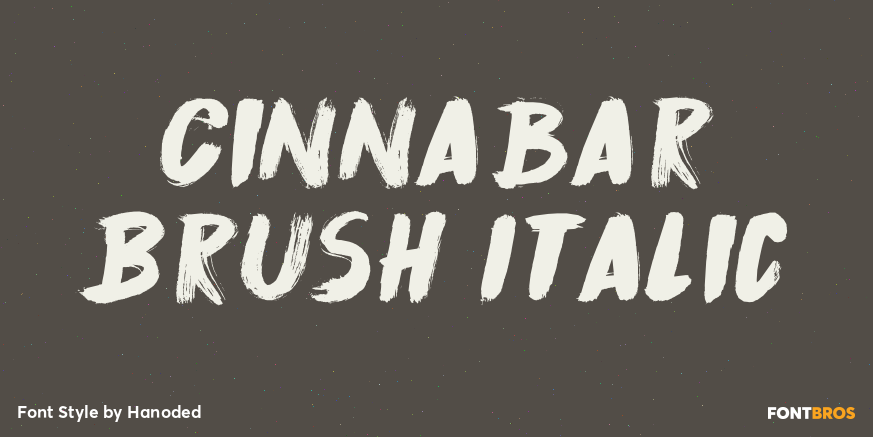 Cinnabar Brush Italic Poster