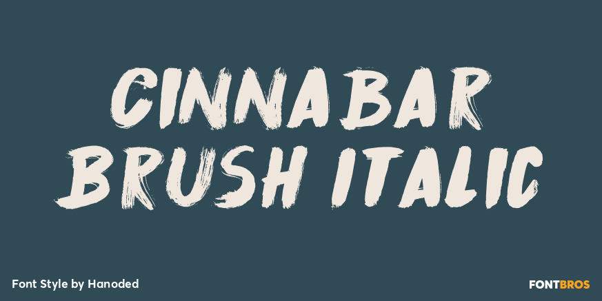 Cinnabar Brush Italic Poster