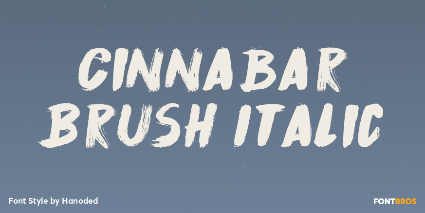 Cinnabar Brush Italic Poster