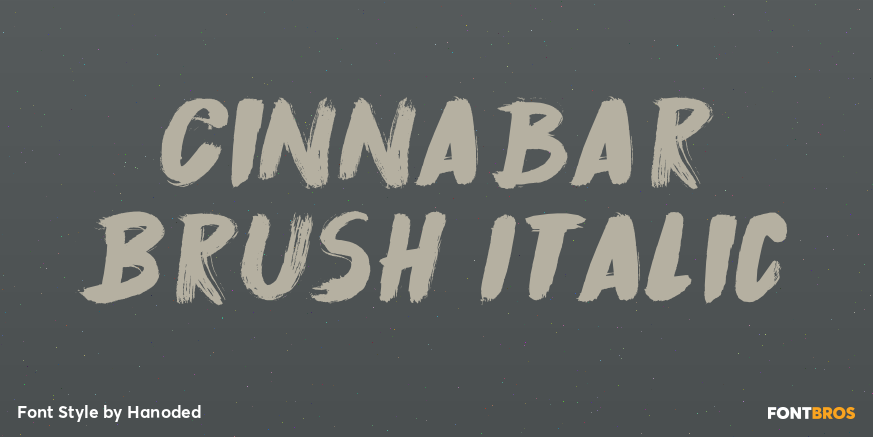 Cinnabar Brush Italic Poster