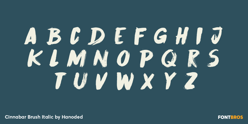 Cinnabar Brush Italic Font Poster #1