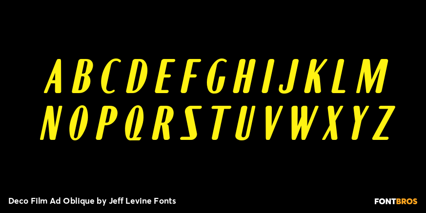 Deco Film Ad Oblique Font Poster #2