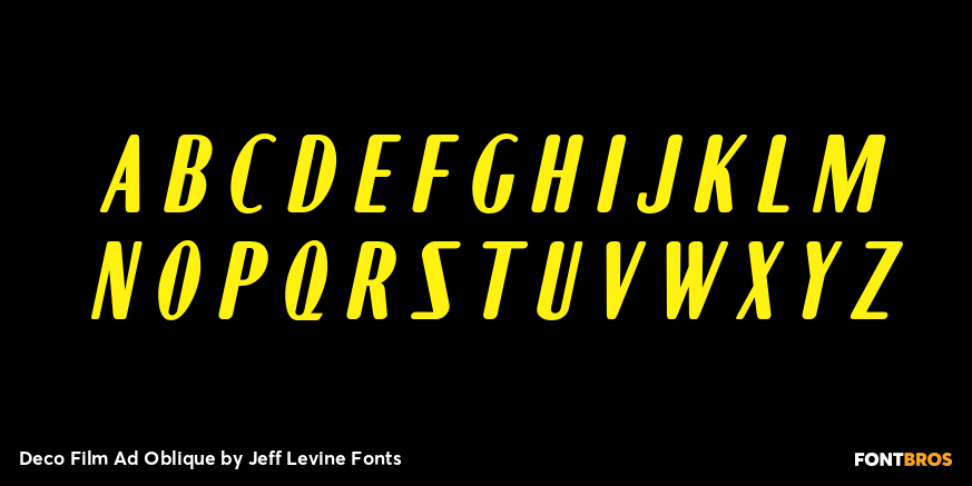 Deco Film Ad Oblique Font Poster #3