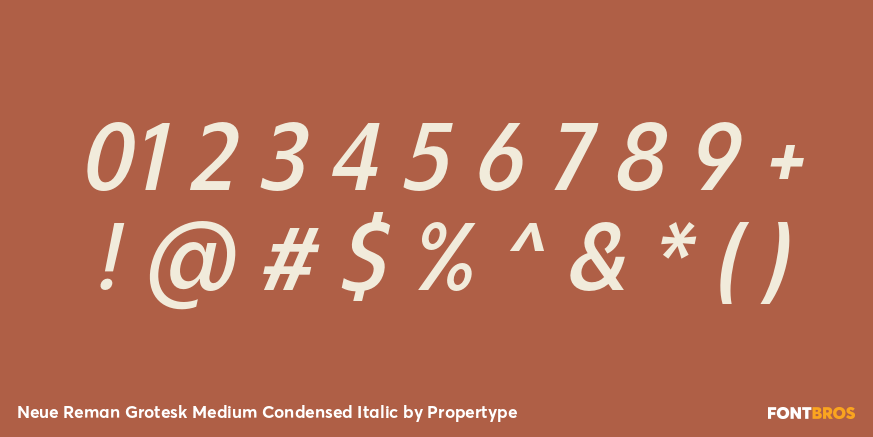 Neue Reman Grotesk Medium Condensed Italic Font Poster #4