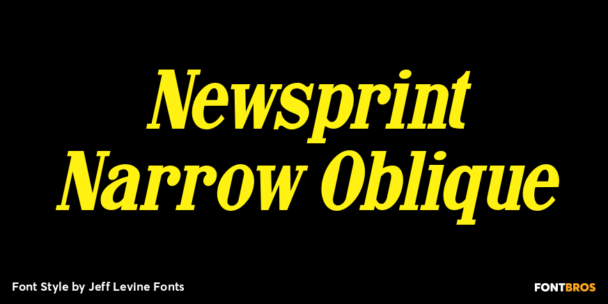 Newsprint Narrow Oblique Poster