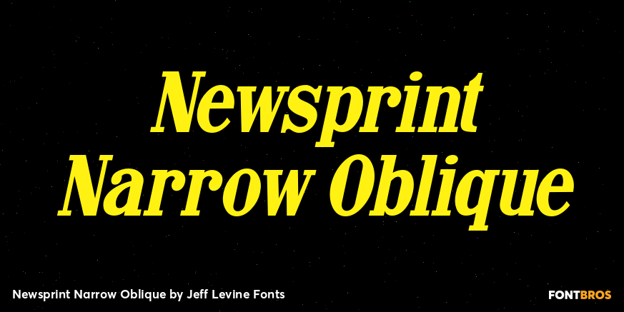 Newsprint Narrow Oblique Poster
