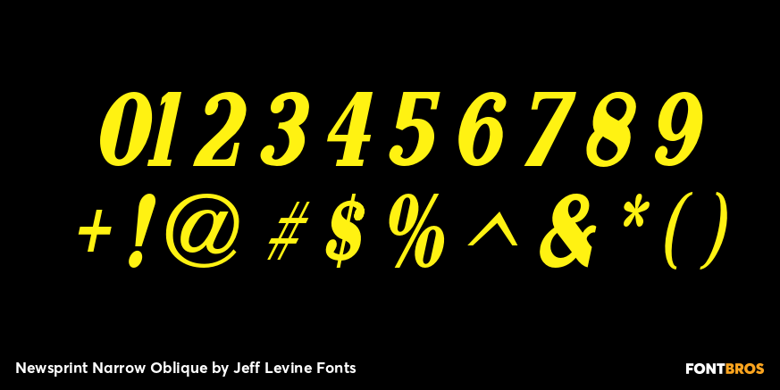 Newsprint Narrow Oblique Font Poster #4