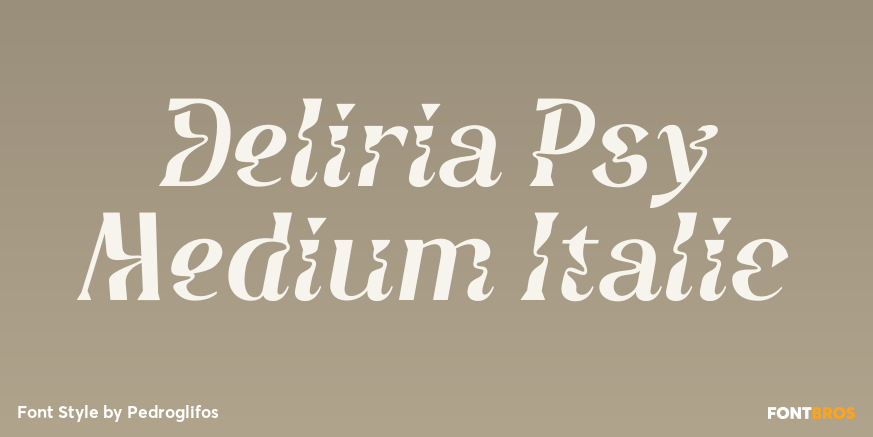 Deliria Psy Medium Italic Poster