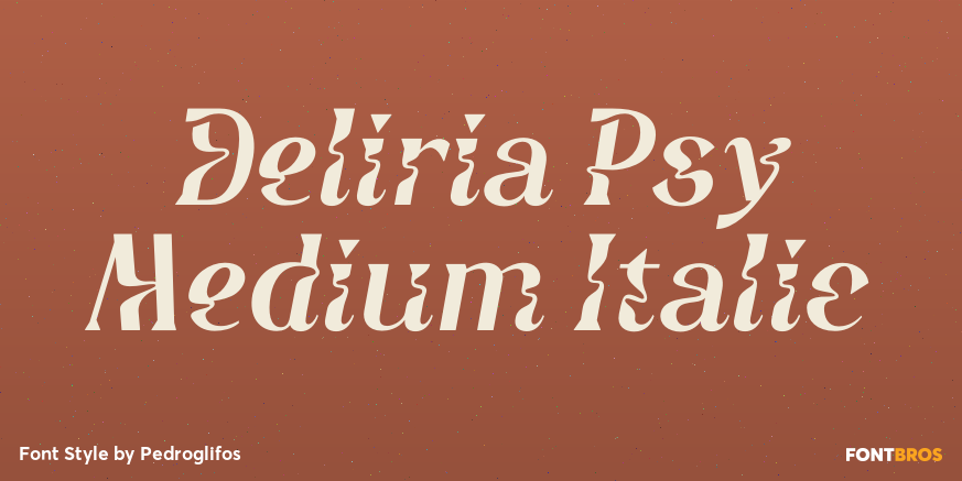 Deliria Psy Medium Italic Poster
