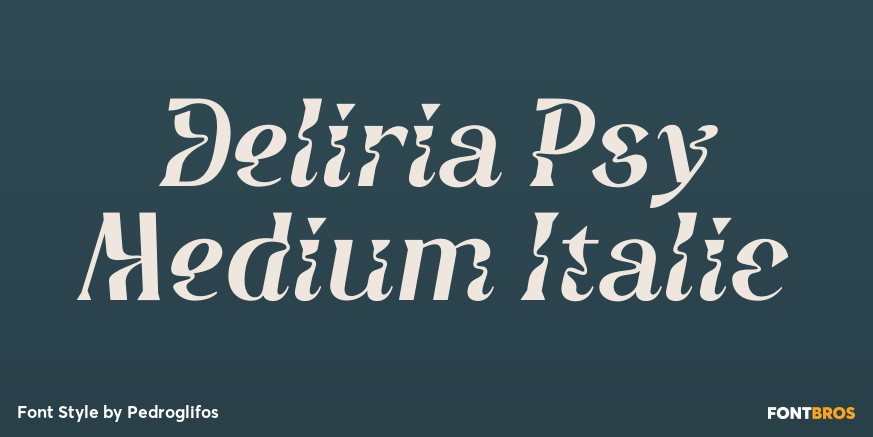 Deliria Psy Medium Italic Poster