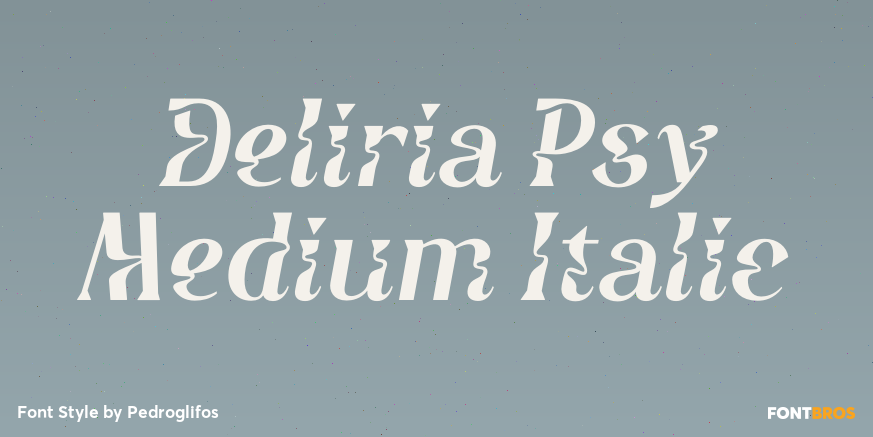 Deliria Psy Medium Italic Poster