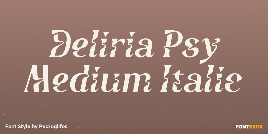 Deliria Psy Medium Italic Poster